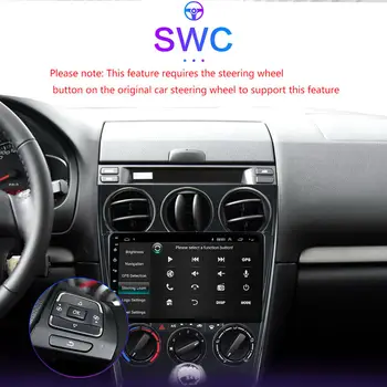 適用於馬自達6(2002-2008)的9吋4G 4+64GB安卓10車載多媒體DVD播放器,附導航、GPS、收音機和CarPlay功能。 10 最佳銷售 2003年馬自達6 - №6