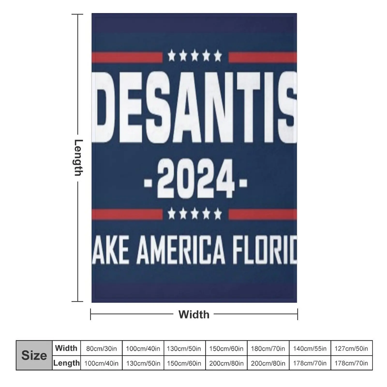 Ron Desantis 2024 - Make America Florida Throw Blanket Blankets For Baby Cute Plaid Blankets