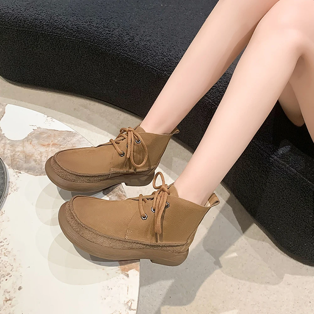 

Женские ботинки, зима 2024, ботильоны, кроссовки, зимние ботинки, женская обувь на платформе, удобная элегантная обувь на низком каблуке с круглым носком, осень в стиле панк