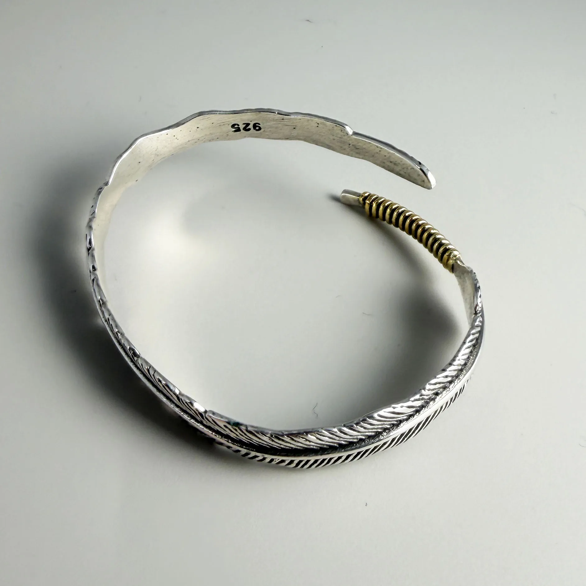 925 Sterling Silver Bracelets for Women Men String Accessories Retro Feather Shape Pendant Party Jewelry Gift