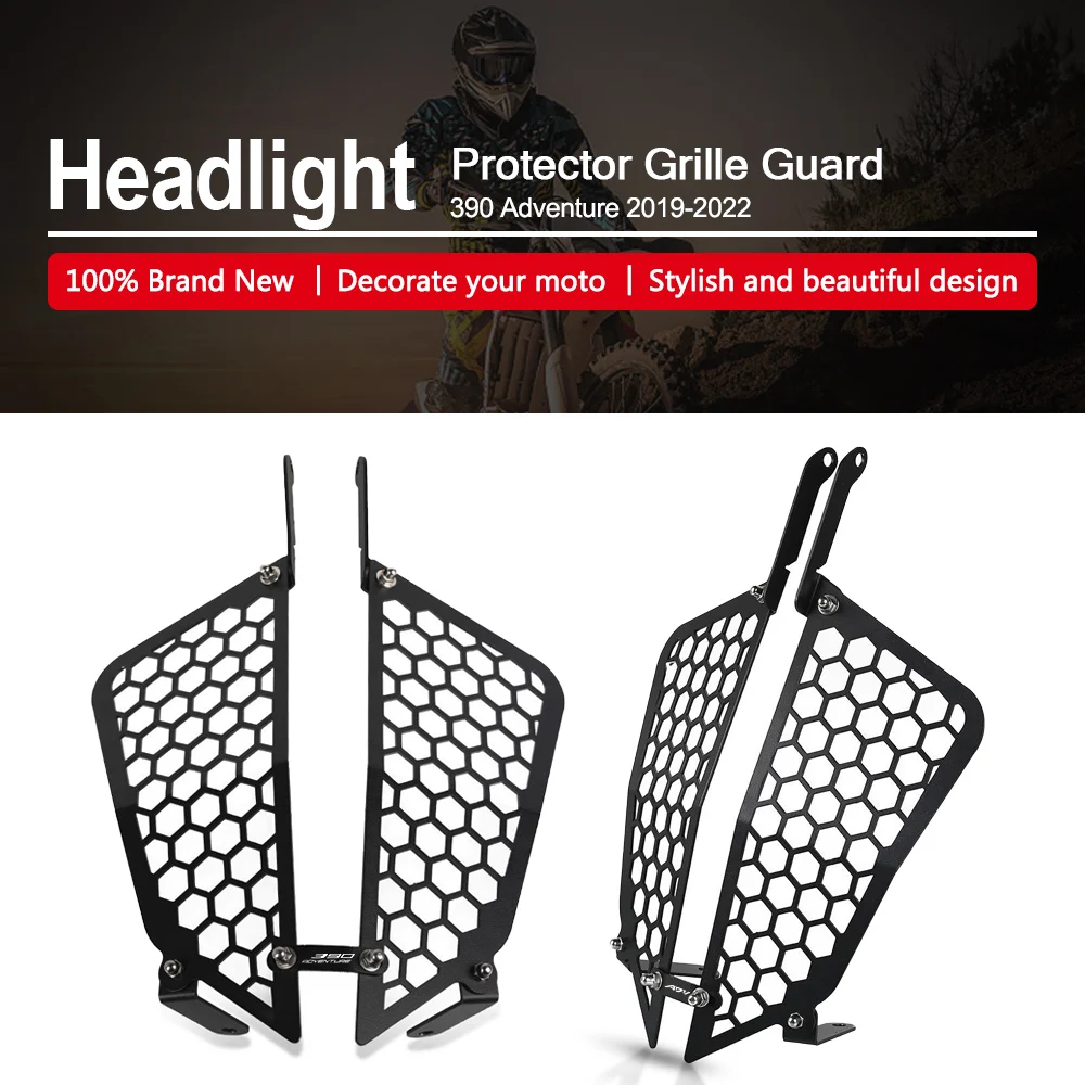 

Motorcycle Headlight Protector Grille Guard Cover Protection Accessories For 390 Adventure 2019 2020 2021 ADV 390Adventure Parts