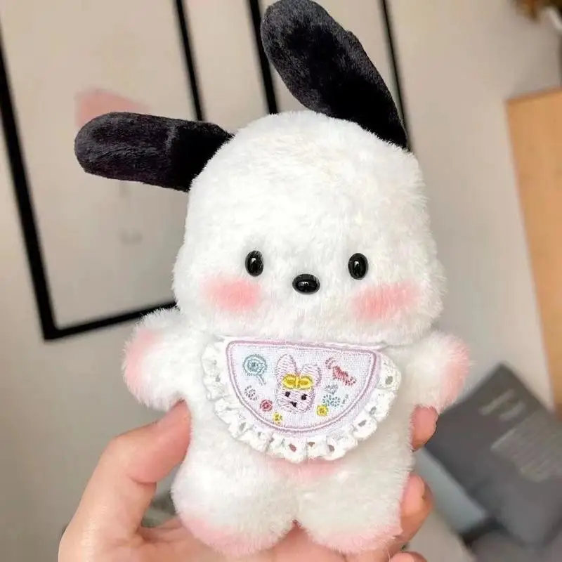 2023 New Sanrio Pochacco Plush Filled Doll Cute Diy Cross Dressing Creative Plush Bag Pendant Room Decoration Kid Birthday Gift