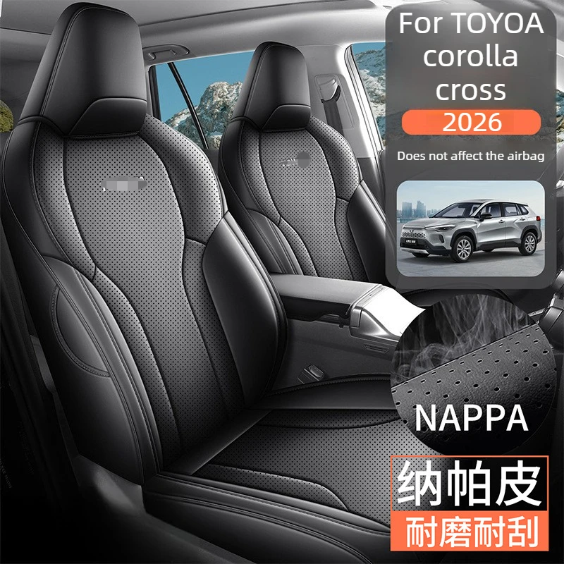 New For Toyota Corolla Cross 2026 Car Seats Cover Nappa Leather Full Surround Style Factory Wholesale Price Interior Accessories