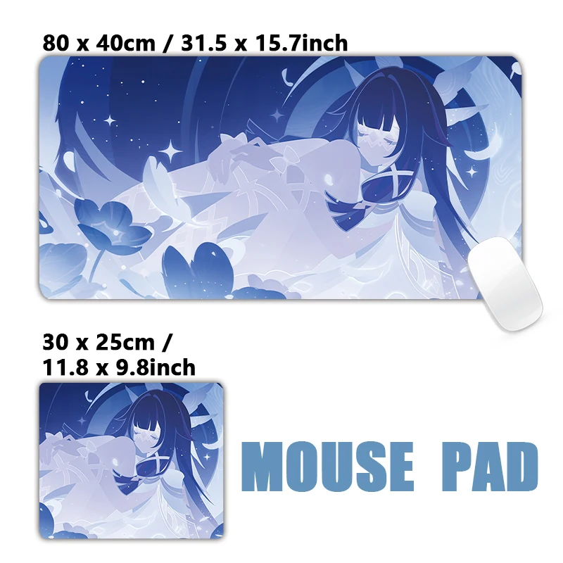 Anime Game Genshin Namecard Columbina Xiao Yae Miko XXL Large Genshin Impact Mouse Pad Keyboard Desk Mat Mousepad