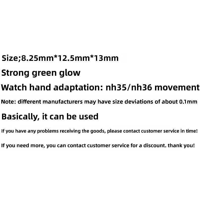 ملحقات تعديل الساعة لمؤشر نوتيلوس PP إبرة ساعة مضيئة خضراء قوية مناسبة لساعة سايكو حركة NH35NH36