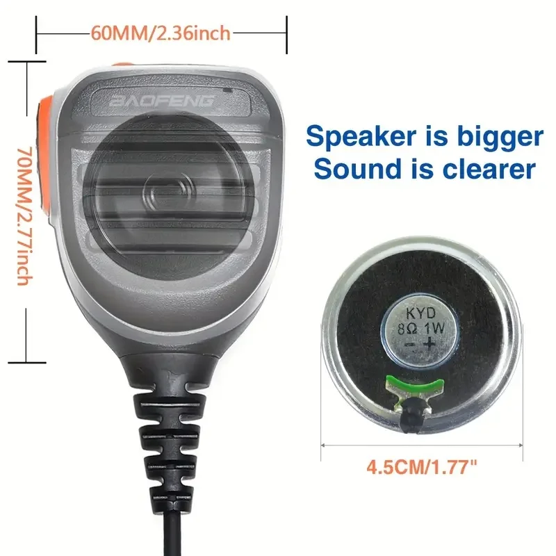 UV-9R Pro Speaker Microphone Waterproof Shoulder Mic for Baofeng UV-9R Plus  UV-S22 Pro Two Way Radio GMRS-9R UV-9G GT-3WP BF