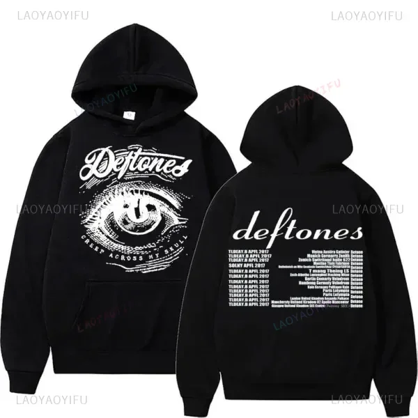 

Deftones Band Merch Graphic Print Unisex Hoodie Sweatshirt Alternative Rock Streetwear Casual Fashion Warm Winter Apparel