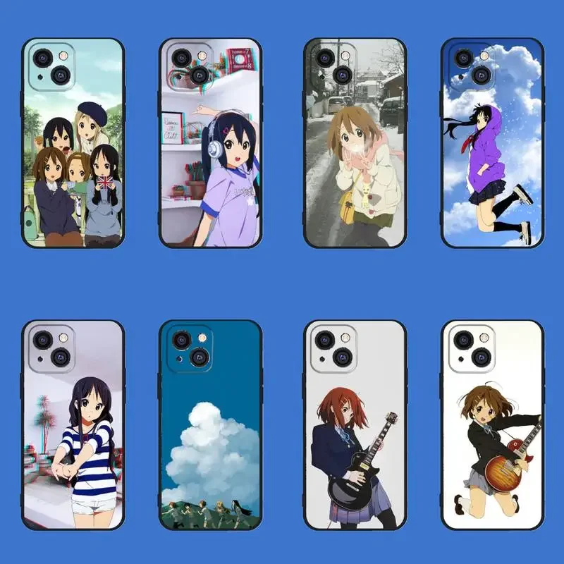 K-K-ON Phone Case For iPhone 11 12 Mini 13 14 PRO XS MAX X XR 6 7 8 Plus Black Shell