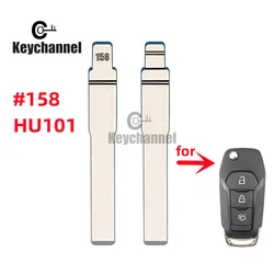 Keychannel 10PCS/LOT Car Key Blade HU101 Flip Key Blank NO.158 for KD KEYDIY Xhorse Remote for Ford Mondeo Ranger Fiesta S-MAX