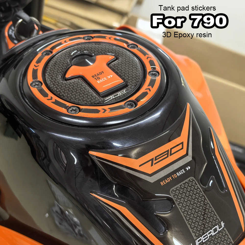 

For 790 Duk Motorcycle Fairing Fender Protector Tank Pad Side Grips Gas Fuel Oil Kit Knee TankPad Stickers Decals