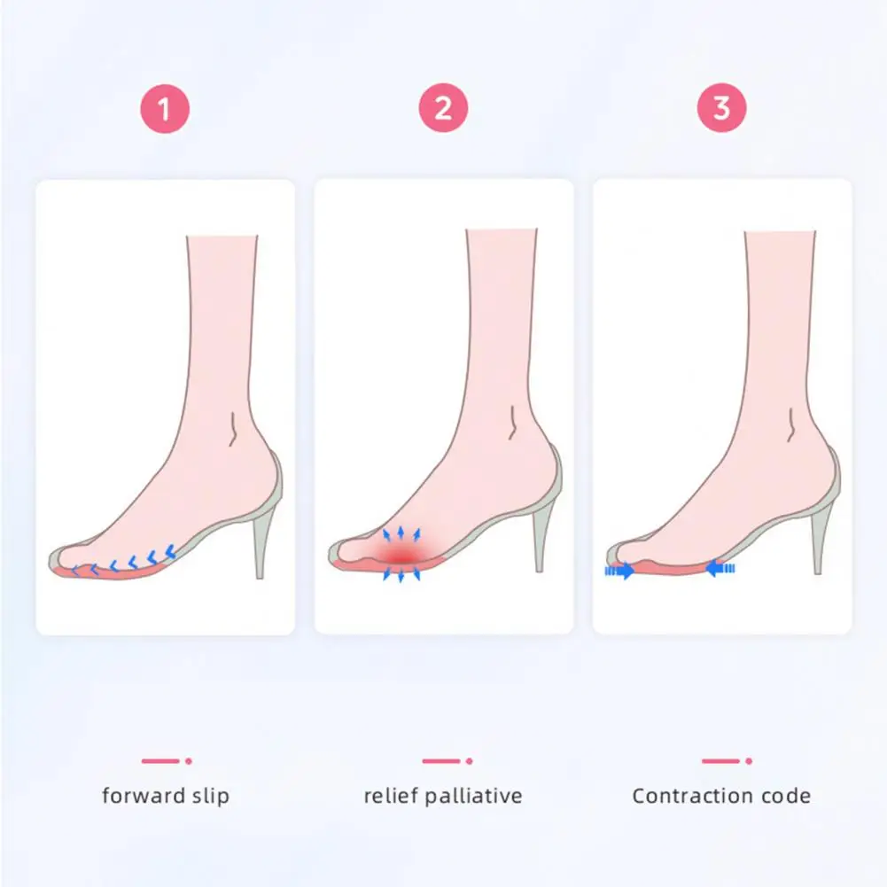 High Heels Insoles Anti-pain Insoles Half-pad Breathable Anti-odor High Heel Insoles with Shock for Women's for Comfort