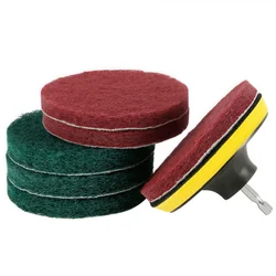 8pcs 4 Inch Drill Power Brush Tile Scrubber Scouring Pads Cleaning Kit Household Cleaning Tool for Bathroom Floor Tub Polishing