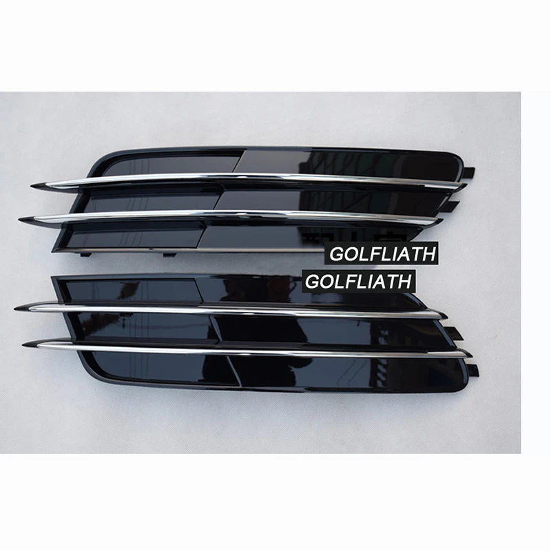 GOLFLIATH One Pair of Chrome Auto Car Front Lower Bumper Grilles Grille for Audi A6 C7 2012-2014