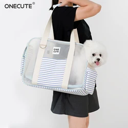 Fashion Transparent Window Pet Carrier Bag, Portable Shoulder Handbag for Small Dogs Cats, Puppy Outgoing Bag for Travel