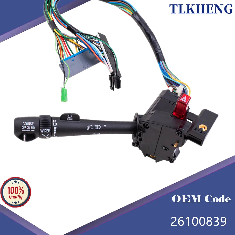 

26100839 Переключатель указателя поворота, переключатель стеклоочистителя/стиральной машины для Chevrolet Avalanche Silverado Suburban GMC Sierra Yukon 1999-2002 гг.