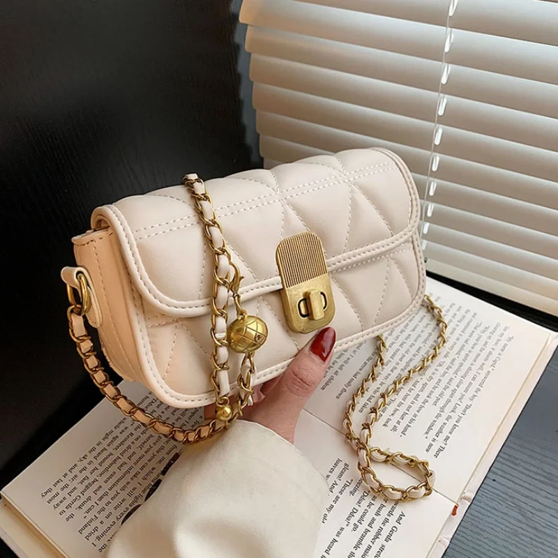 PU Luxury Small Flap Bags Crossbody Bags For Women Luxury Square Adjustable Chain Crossbody Women Girl Shoulder Bags