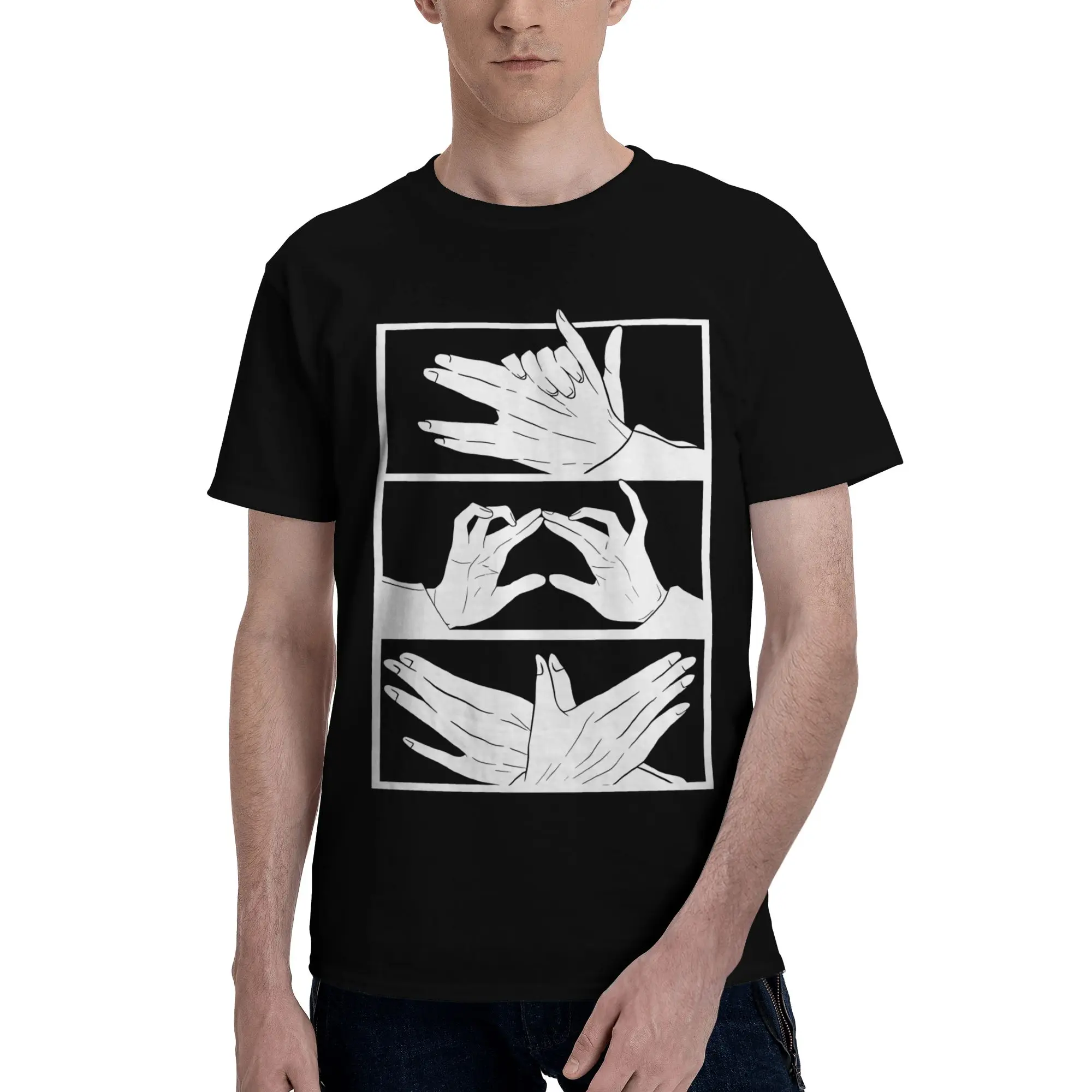 Megumi Hands Jujutsu Kaisen Sweat-Absorbing Reversible T-shirt Niche Trendy Brands Basic Tee
