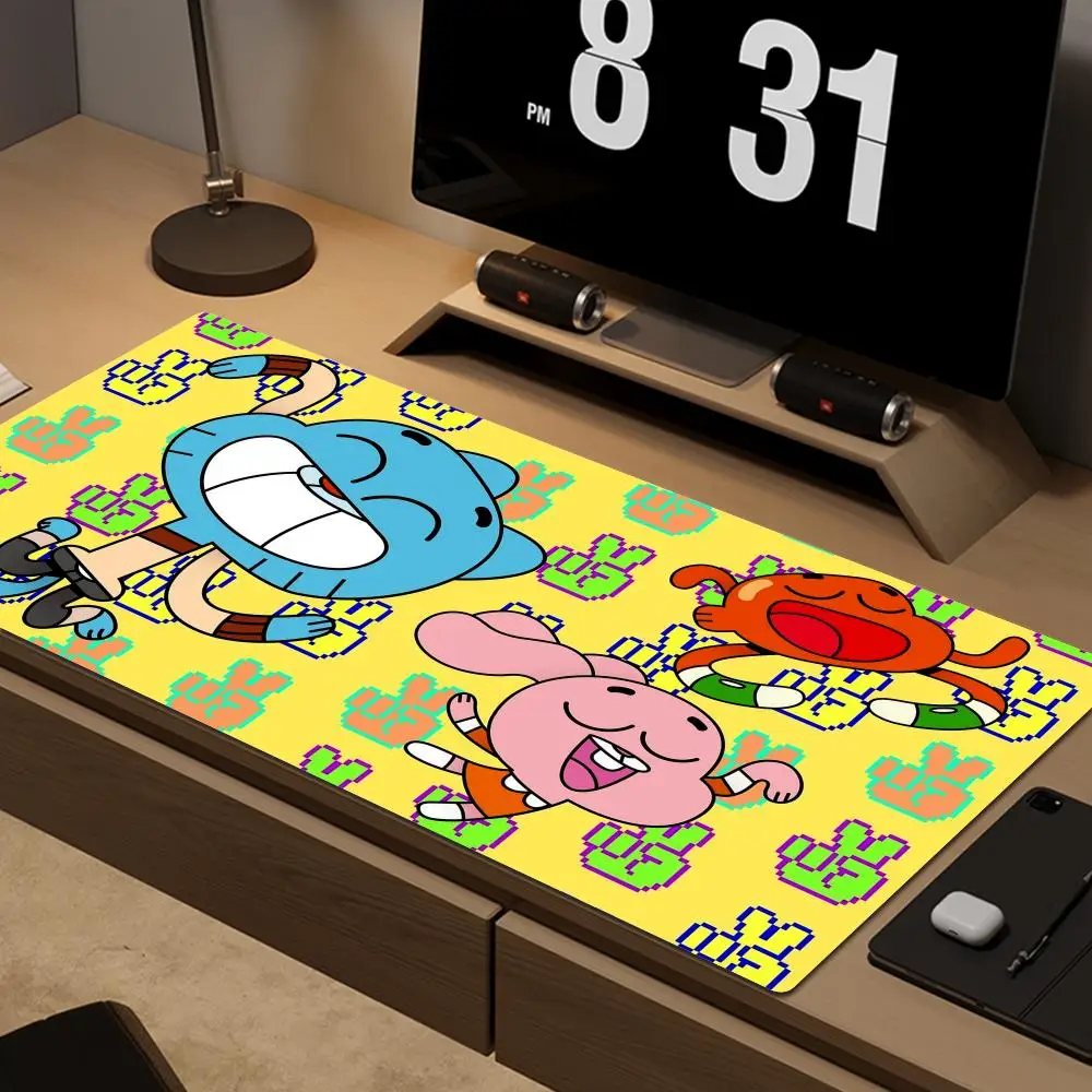 Amazing World of Gumball Xxl Mouse Pad Mats Anime Desk Accessories Cabinet Games Carpet Gaming Mat Mousepad Kawaii Keyboard Cute