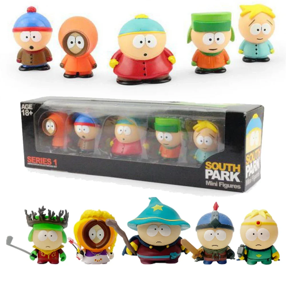 5pcs/Lot PVC Southern Park Action Figure Toys Popular Model Creative Austral Park Toys for Children Birthday Christmas Gifts