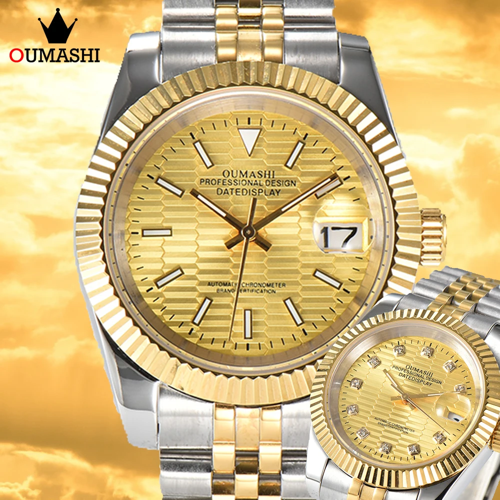 

OUMASHI 39mm/36mm Automatic Mechanical Watch NH35 Automatic Movement Stainless Steel Case Waterproof 10 ATM Sapphire Glass