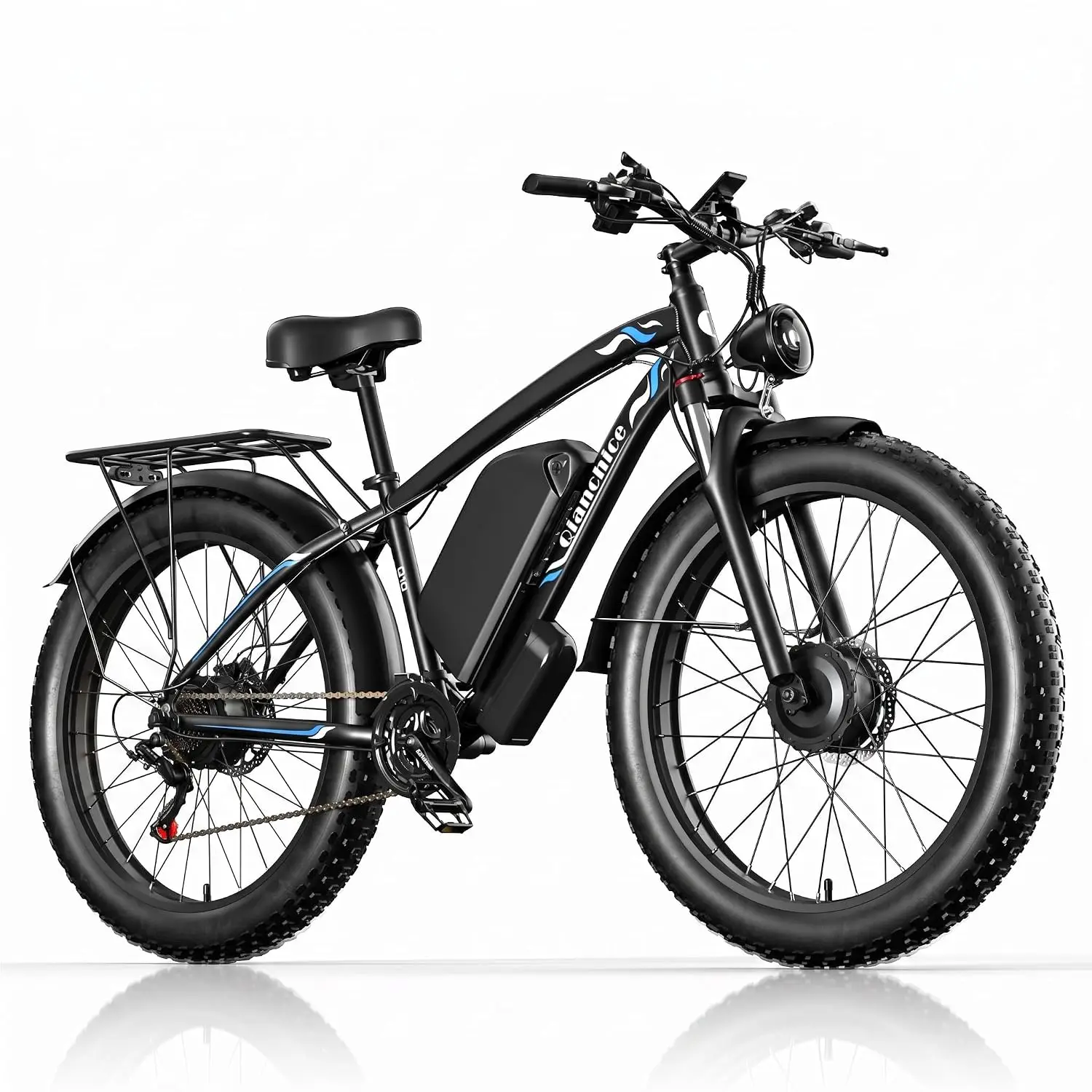9000W Peak Dual Motor Mountain Electric Bike for Adults 58V34Ah Battery, Customized