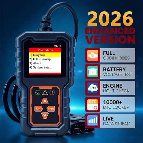OBD2 Diagnostic Scanner V600 OBD2 Diagnostic Scanner Car Code Reader Vehicle Health Inspection Tool Auto Code Reader Scanner