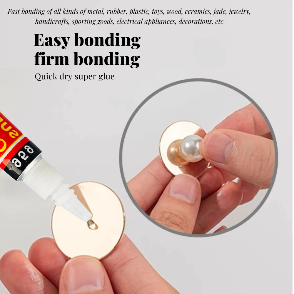 10-50 Liquid Super Glue Wood Rubber Metal Glass Cyanoacrylate Adhesive Stationery Store 502 Instant Strong Bond Leather