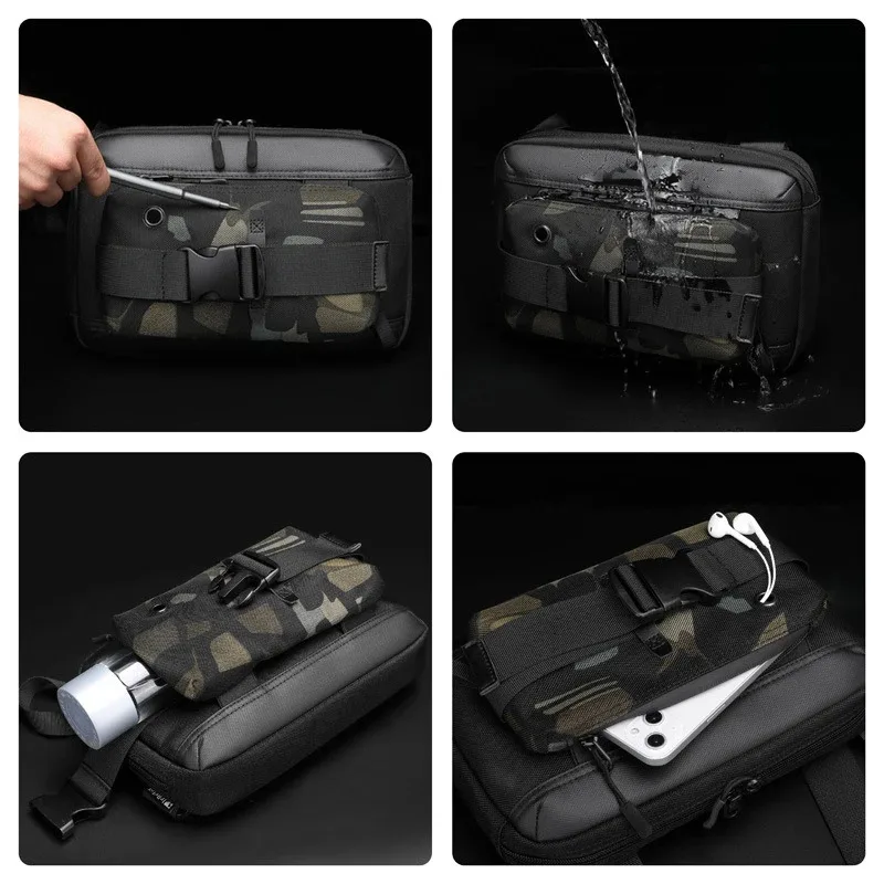 Shoulder Chest Bag Men Crossbody Bags Multi-functional Tactical Sports Fashion