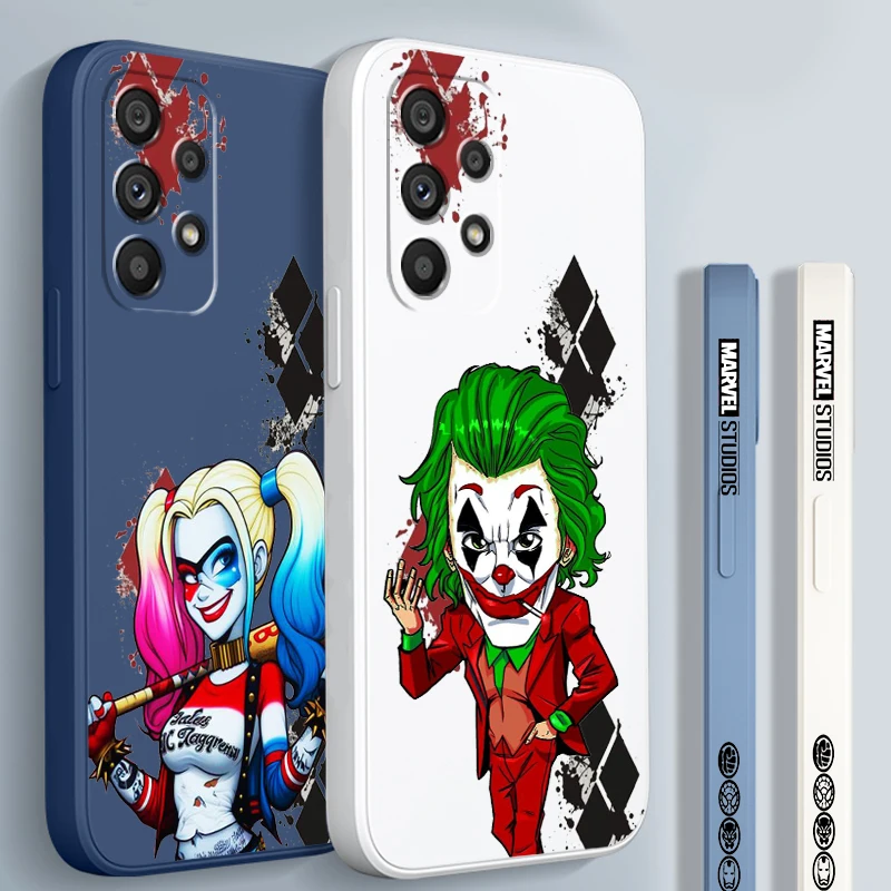 Joker Cartoon Evi Cooll Liquid Left Rope For Samsung Note 20 10 A54 A31 A14 A03 A22 A34 A04 A24 A25 Ultra Plus 5G Back