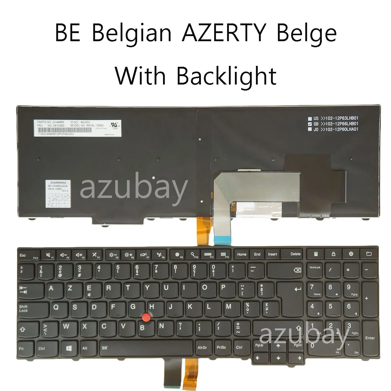 

Бельгийская клавиатура AZERTY для Lenovo ThinkPad E531 E540 L540 L560 L570 W540 W541 W550 W550s T540 T540P T550 T560 P50s с подсветкой