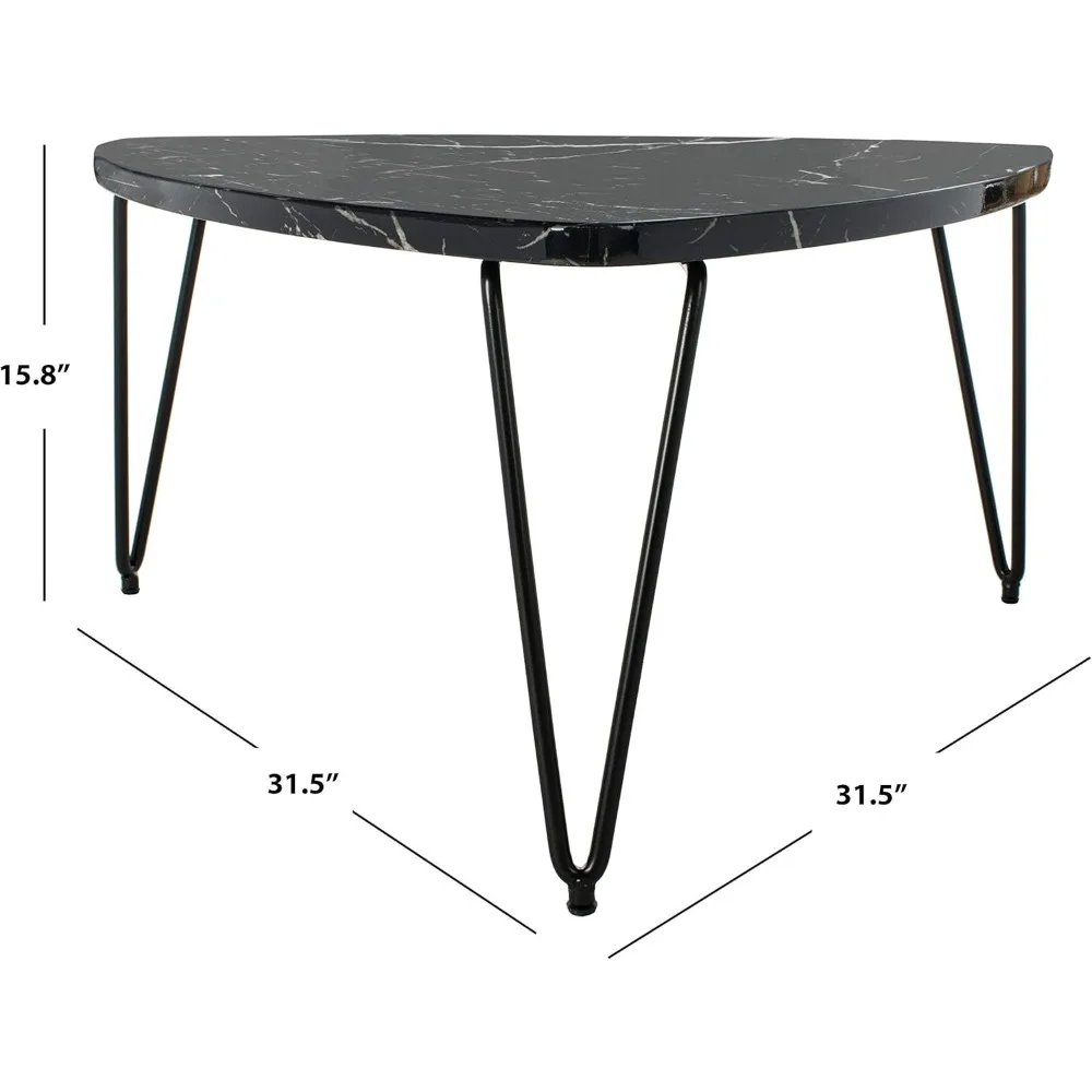 โฮม แจ็กกี้ แบล็ค หินอ่อนเทียมและโต๊ะกาแฟสีดำ