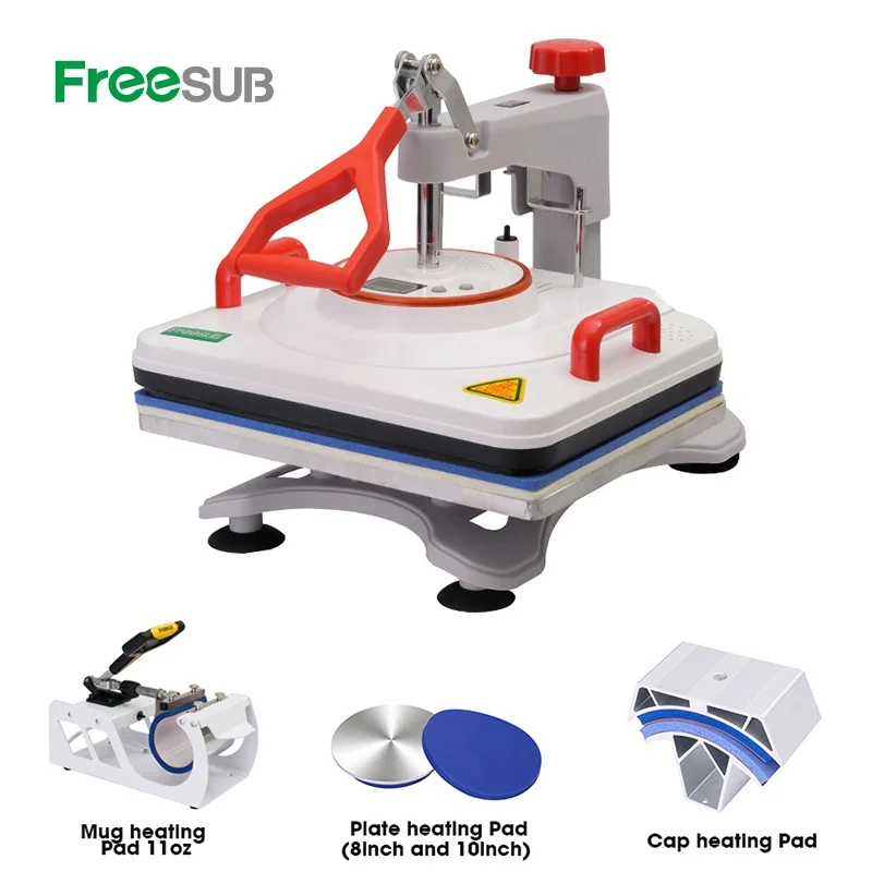 5 In 1 Combo Flatbed T-shirt Printing Heat Press Machine P8200-5