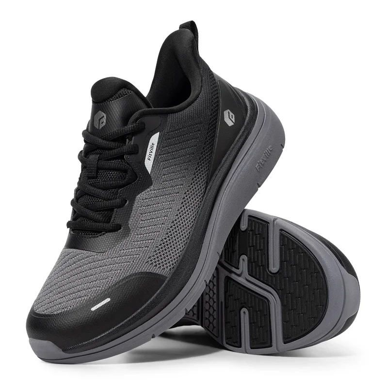 Fitville Wide Fit Walking Shoes Men'S Sports Sneakers Water-Repellent Casual Running Shoes For Men Foot Pain Relief Cushioning view 3