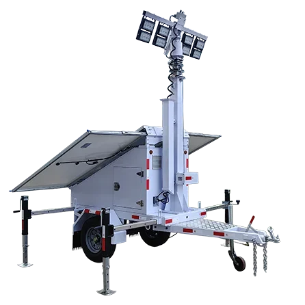 Hot New Products Rooftopped Solar Lighting Tower With 2 Adjustable Panels for Mobile Construction Use