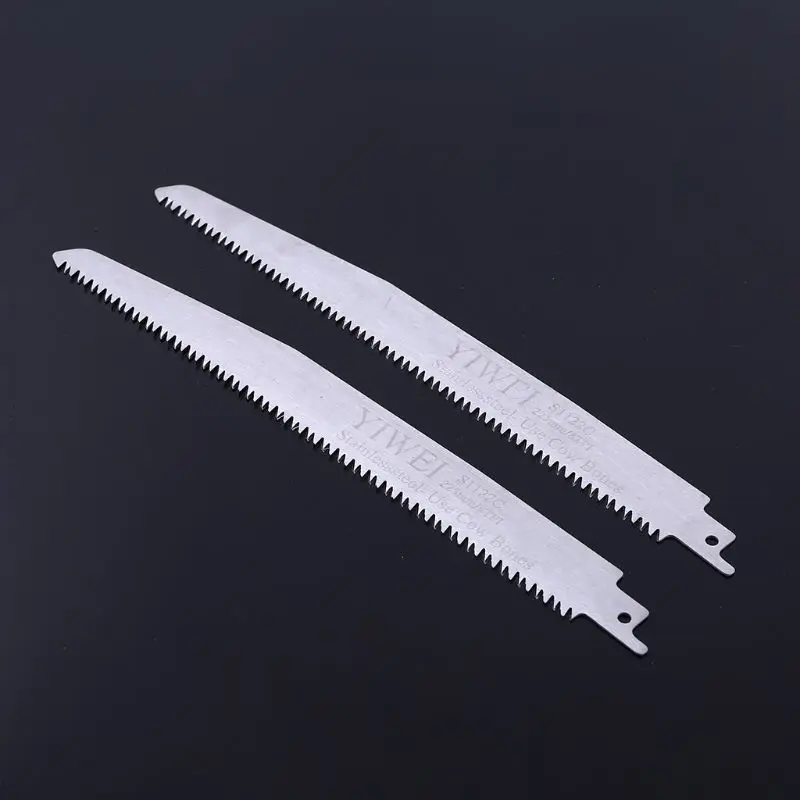 2pcs S1122C Stainless Steel Reciprocating Saw Blade for Cutting Bone Meat Wood Metal Cutter Tool