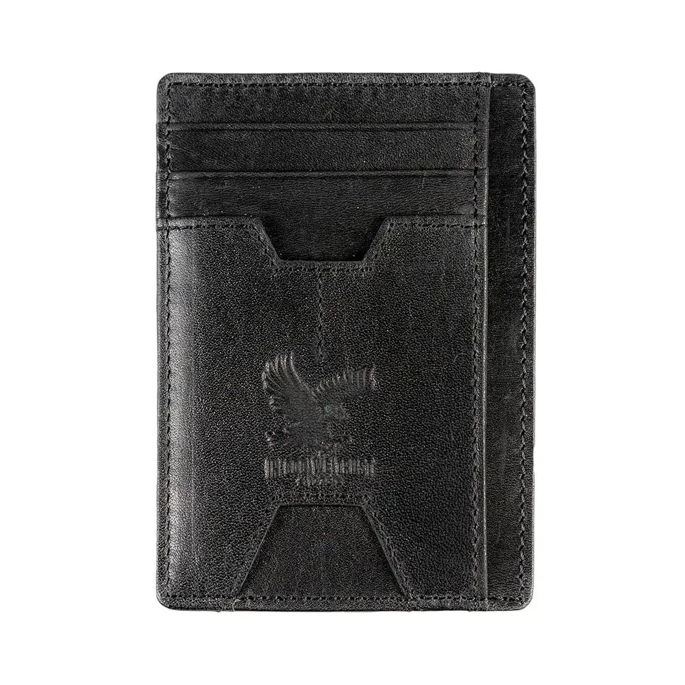 

Free ShippingMens RFID Blocking Leather Slim Card Case Wallet with Easy Access ID windows, Cash & Card Slots, Crafted with Premi