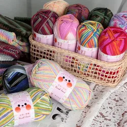 100g Milk Cotton Yarn Soft Warm Multi Color High Quality Cotton Wool for Hand Knitted Sweater Hat Scarf Coat DIY Material Suppli