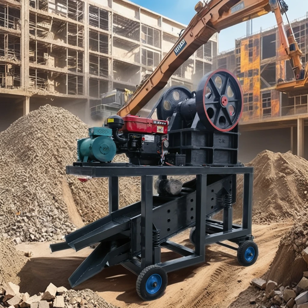 Best-Selling Global Small Moving Belt Screening PE220 * 350 Jaw Crusher Ore Limestone Rock Crusher Motor Bearing Core Components