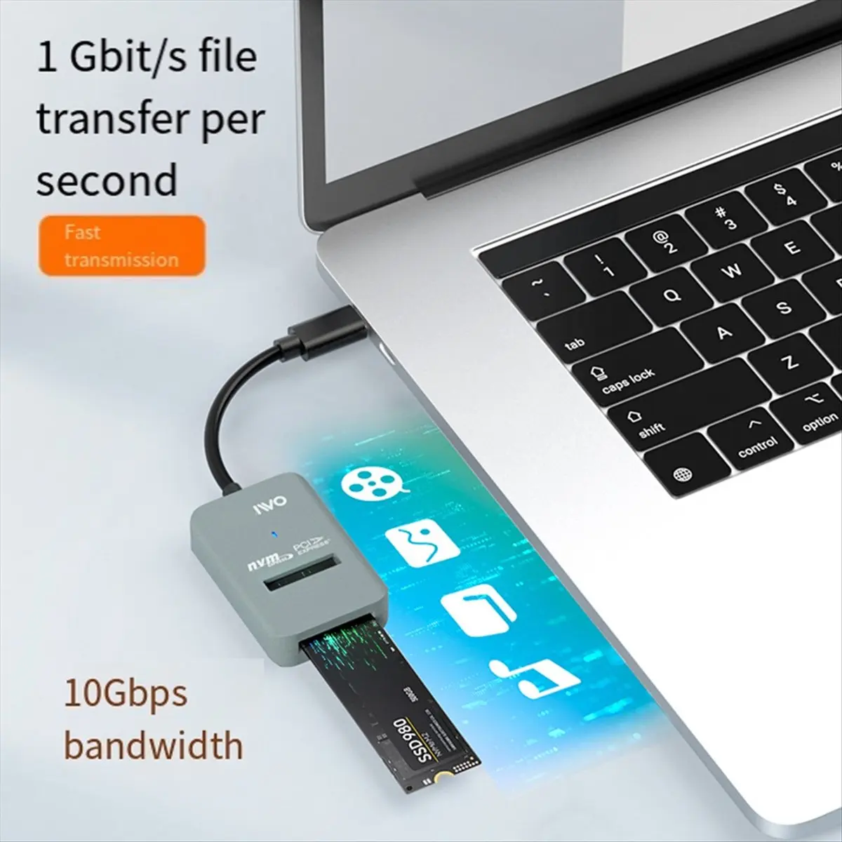 Super Sale 10Gbps M.2 NVME SSD Enclosure Case Type-C M2 PCIE NVME SSD Adapter Tool-Free Supports2230/42/60/80/22110