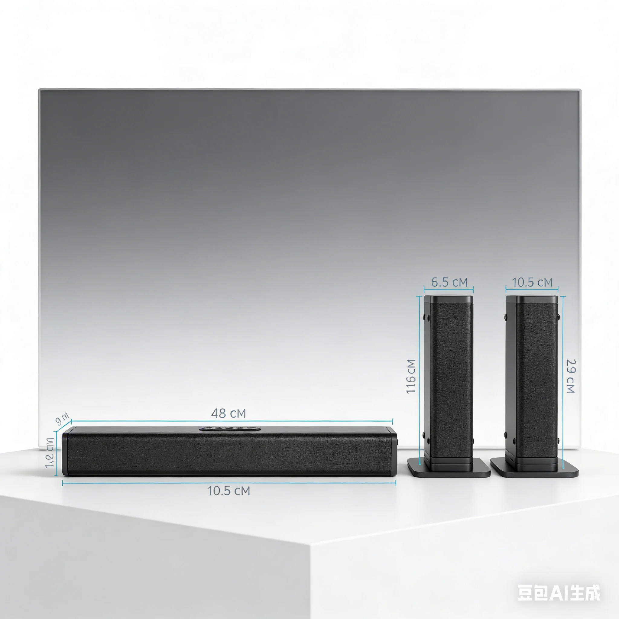 

Samtronic 2025 New 100W 2.1ch Detachable Sound Bar for Smart TV, 100W Power Soundbar Build in Subwoofer 3 in 1