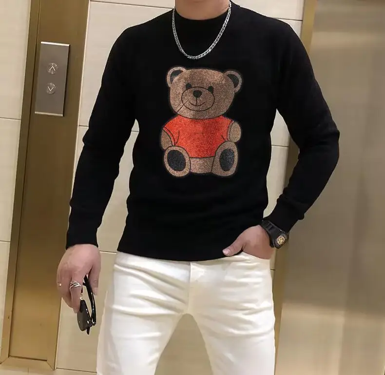 

2022 Autumn New Men's Sweater Thickened Men's Slim Cardigan Knitted Sweater Male S-3XL