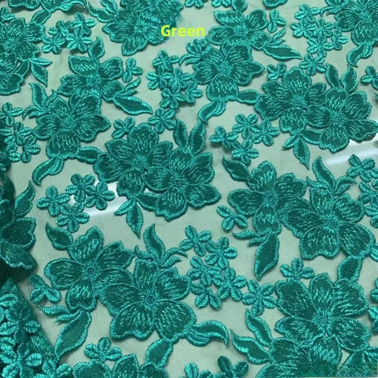 

High-End Elastic Net Lace Fabric for Top Skirt Wedding Set Clothing Material Mixed Plant Floral Pattern DIY Crts