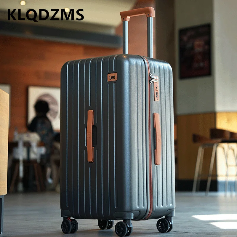 KLQDZMS ABS + ПК Чемодан 20 "24" 26 "28 дюймов Большая вместительная тележка Посадковая коробка Сверхлегкий ящик для пароля Чемодан на колесиках