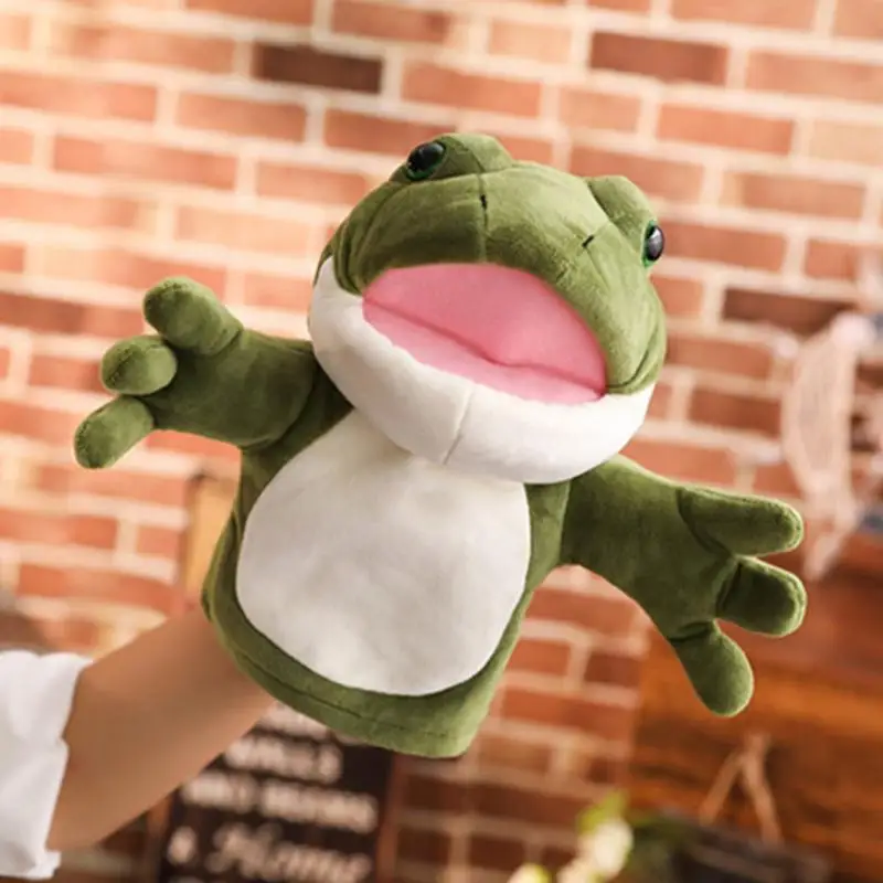 Żaba Lalki Ręczne 30cm Zielona Żaba Pluszowa Zwierzę Lalka Ręczna Pluszowa Zabawka Żaba Kermit Lalka Lalka Pokaż Lalka Pluszowe Zabawki Prezent