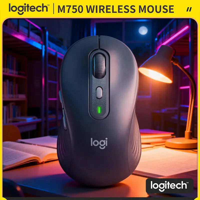 

Эргономичная бесшумная Bluetooth-мышь M750 — 4000 DPI, 90% снижение шума, мягкая подставка для большого пальца, 24 месяца автономной работы, совместимость с ПК и планшетами