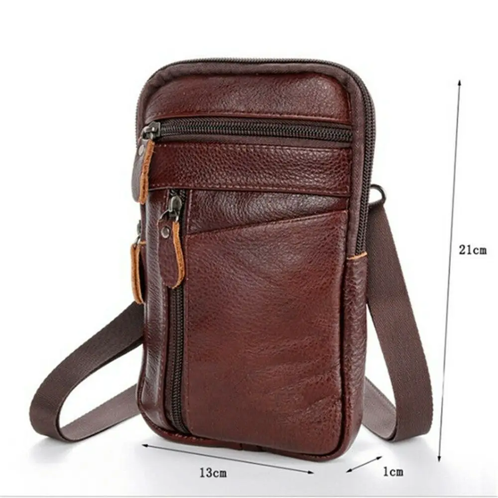 Men Multi-function Leather Shoulder Messenger Bag Handbag Belt Casual Leisure