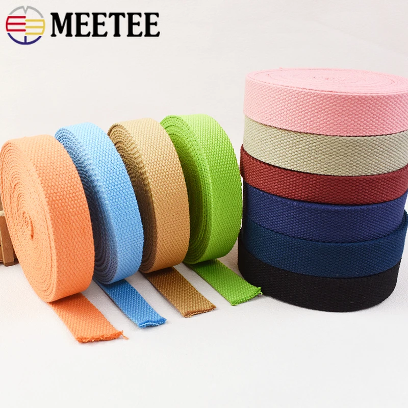 

8M 20-38mm Color Polyester Webbing Straps Decorative Ribbon for Sewing Shoulder Bag Strap Luggage Canvas Cotton Band Accessories