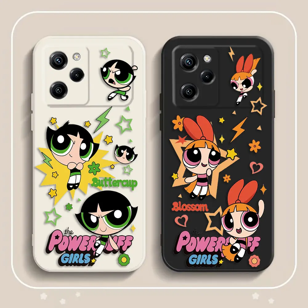 

Cartoon The P-Powerpuff Girls Phone Case For Xiaomi 10T 11 11T 12 12T 13 14T 15 LITE POCO F5 F6 F7 M4 M5 M7 X3 X4 X5 X7 TPU Case