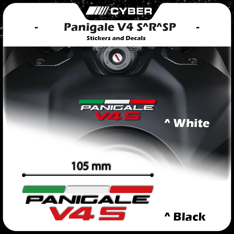 

For Ducati Supersport Panigale V4 V4S V4R V4SP Fuel Tank Fuel Tank Cap Sticker Decal Cutout Italian Flag 105mm *1