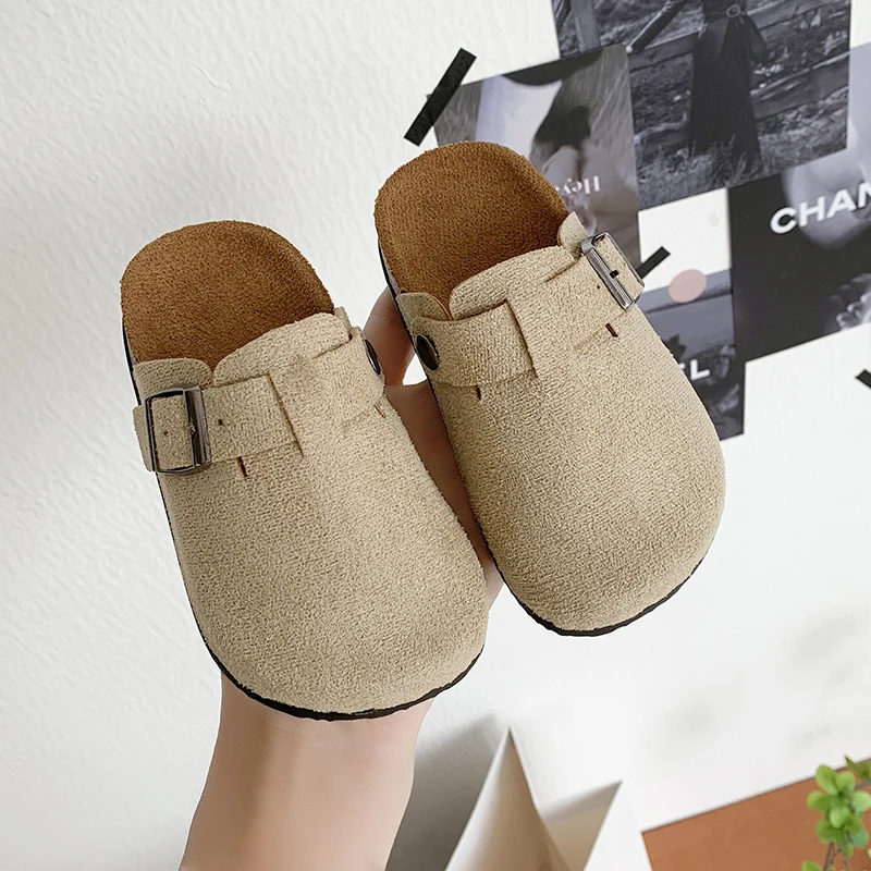 Toddler Versatile Solid Soft Home Slippers Boys Girls Flat Anti- Floor Slides Kids   Breathable Four-Season Closed-Toe Sandals - view 2